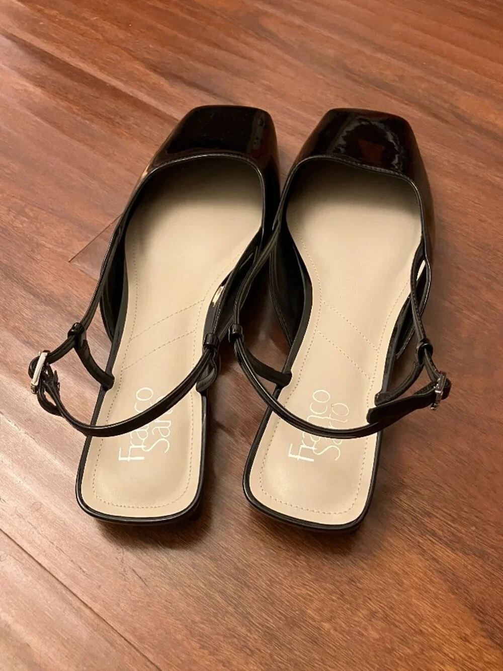 Franco Sarto | Tadella Faux Leather Slingback Flat | Size 10 | Black